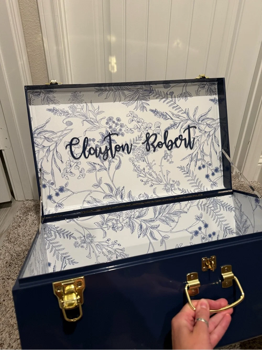 Custom Name Keepsake Trunk - Baby or Wedding